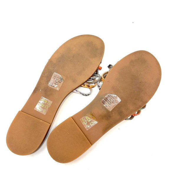 Madewell The‎ Tracie Crisscross Slide Sandal in Snake Embossed Leather Size 9 - Picture 6 of 6